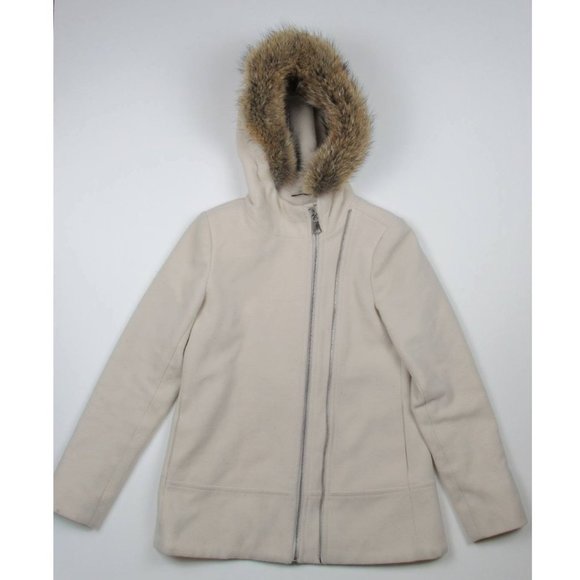 Marc New York Jackets & Blazers - Marc New York Andrew Marc Wool Blend Coyote Fur Hooded Winter Coat size 4